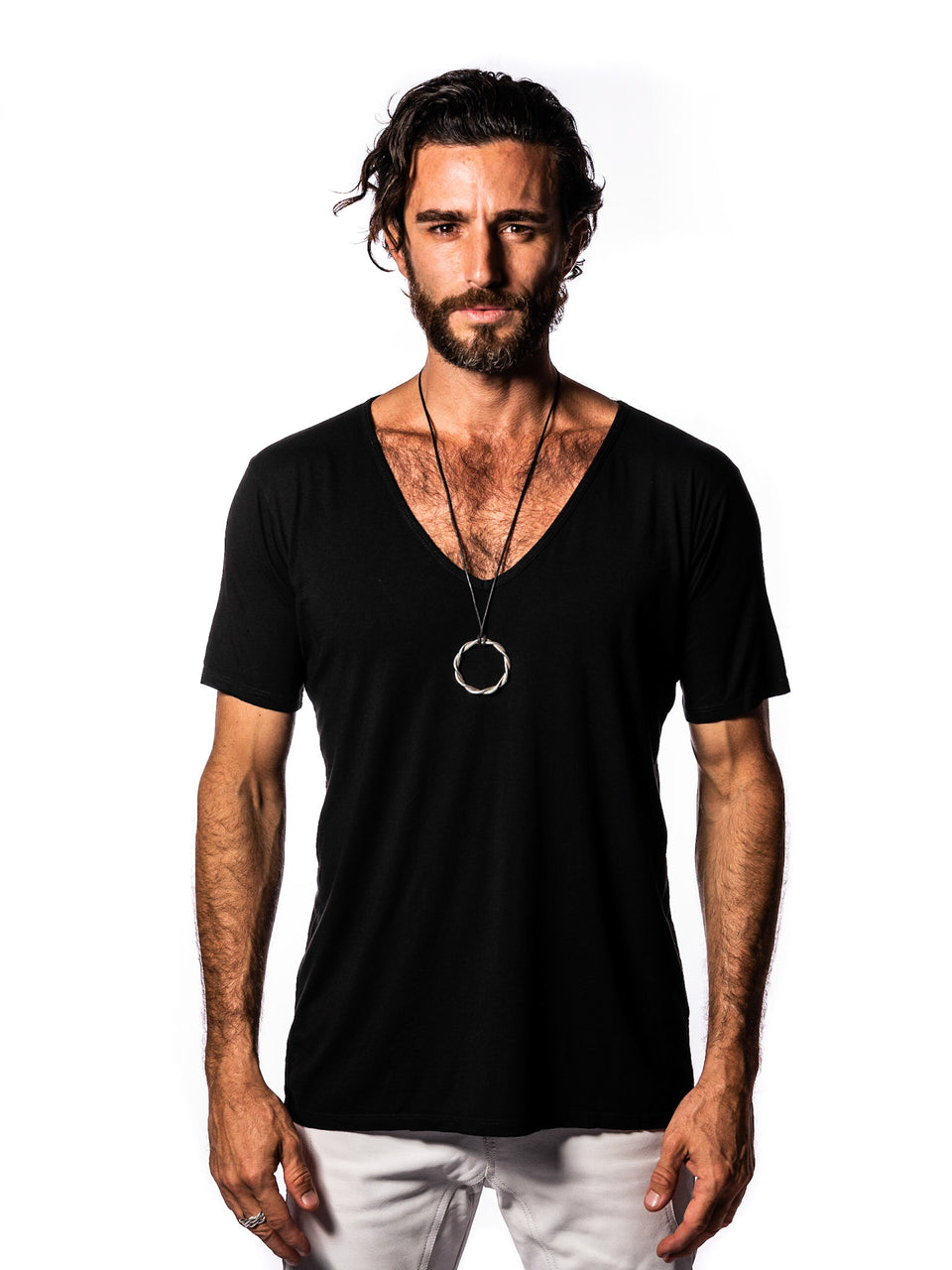 Short Sleeve V-Neck T-Shirt - Black Magick